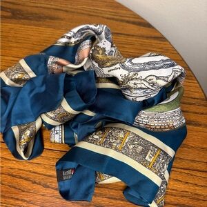 Luxury Italy 100 hundred percent silk scarf  luxury coastal